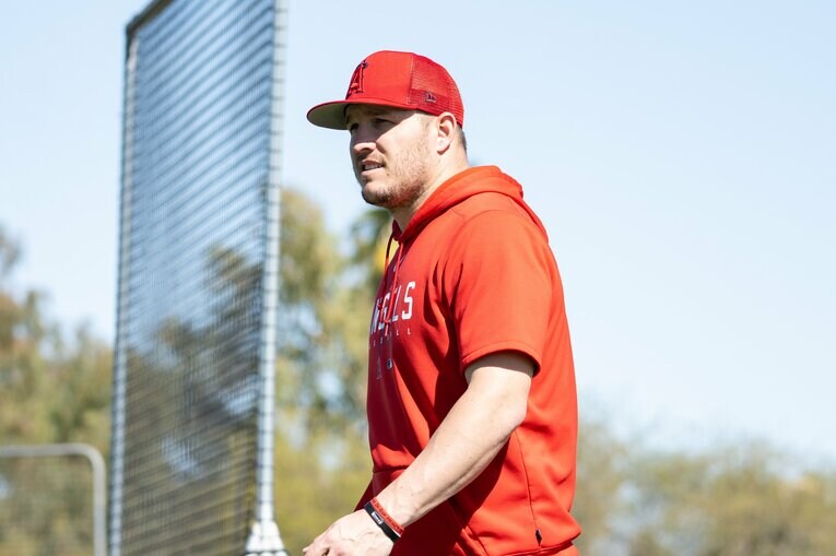 アメリカ代表のキャプテンでもあるトラウト　©Nanae Suzuki