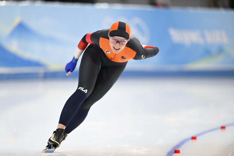 五輪新で金メダル獲得のイレーネ・スハウテン（オランダ）©Enomoto Asami／JMPA