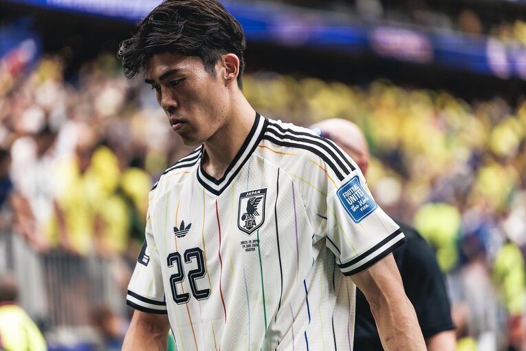 ブラジル戦でフル出場した冨安健洋。「ビニシウス封じ」など重要なタスクを担った　©Kiichi Matsumoto/JMPA