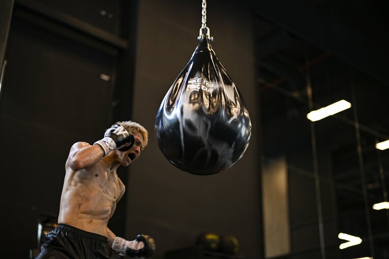 ピカソ戦直前、現地リヤドでの井上尚弥のジムワーク　©Hiroaki Finito Yamaguchi