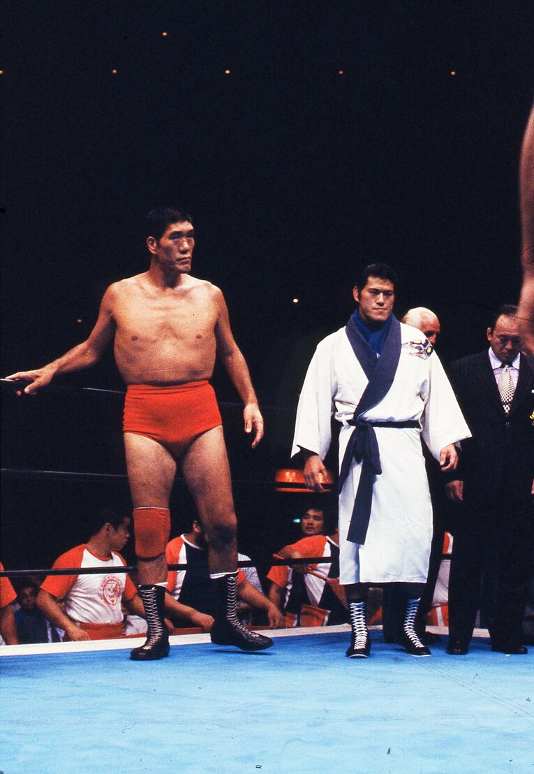 1979年の『プロレス夢のオールスター戦』にて、馬場と猪木による「BI砲」は8年ぶりの復活となった　©AFLO
