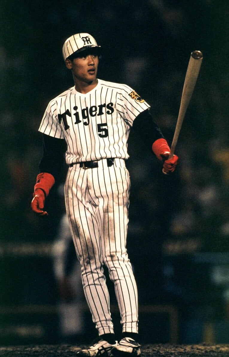 阪神時代の新庄　©BUNGEISHUNJU