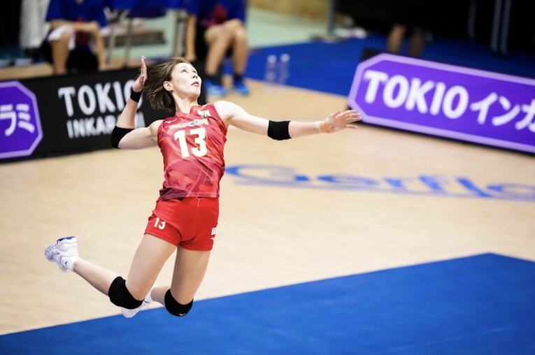 和田由紀子（VNLフランス戦）©︎Volleyball World