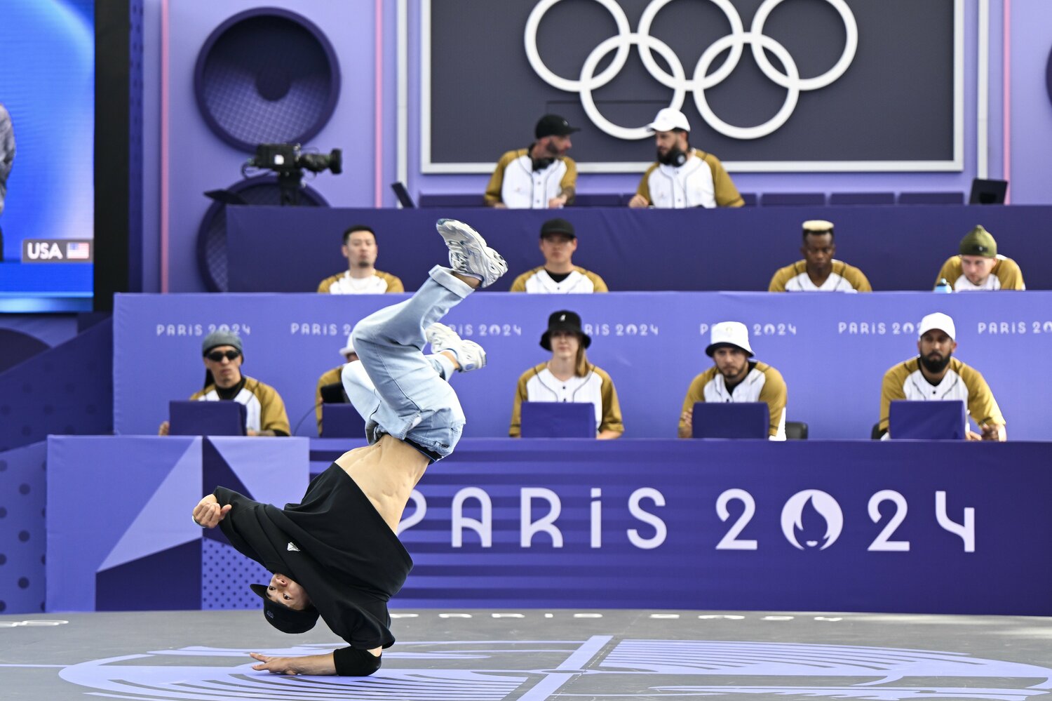 ワンハンドエルボー4連発×2を見せた　©Asami Enomoto／JMPA