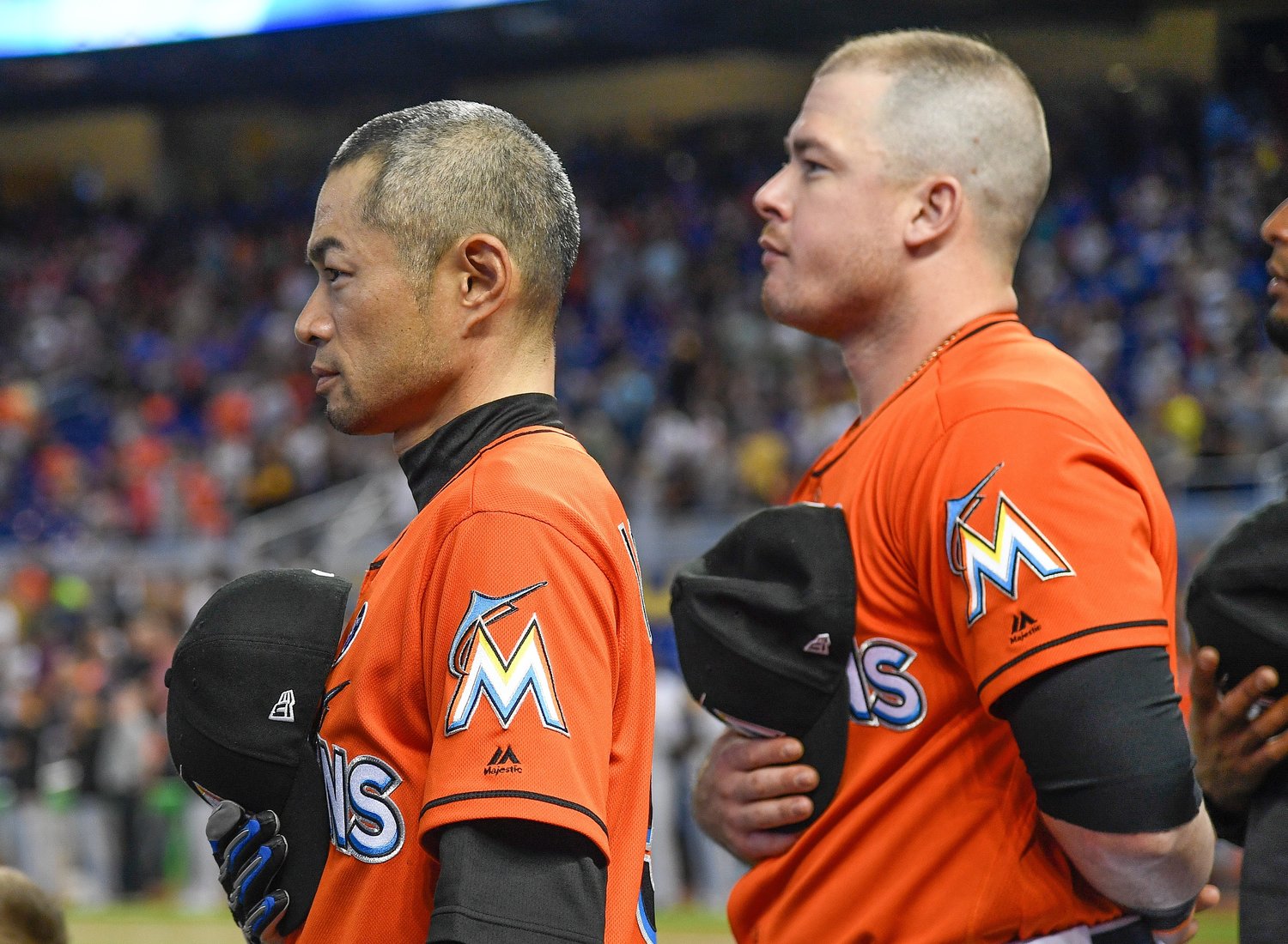 阪神タイガースでも活躍したジャスティン・ボーアとイチロー　©︎Getty Images
