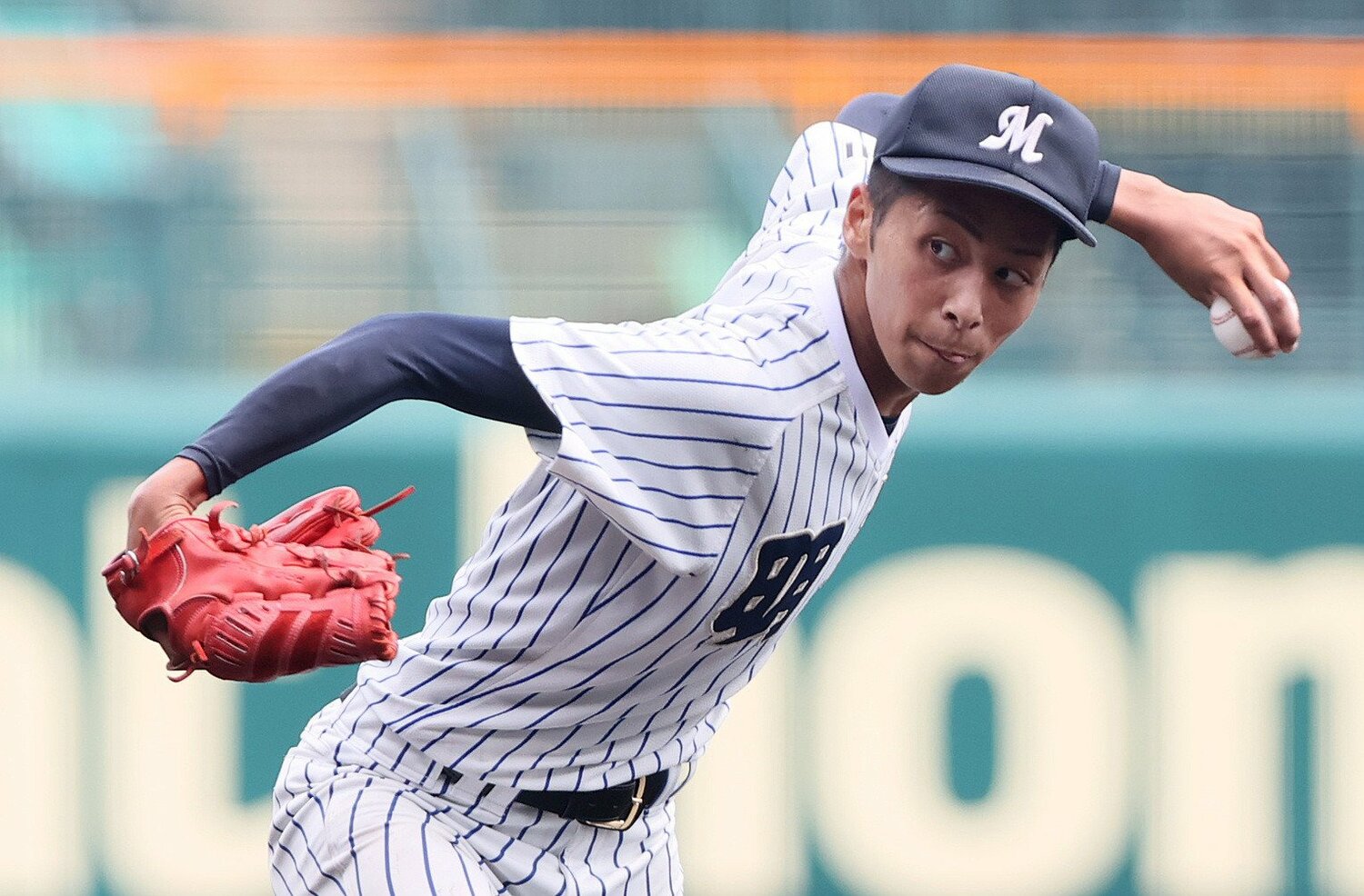 巨人育成3位指名の吉村優聖歩投手（明徳義塾高）　©JIJI PRESS