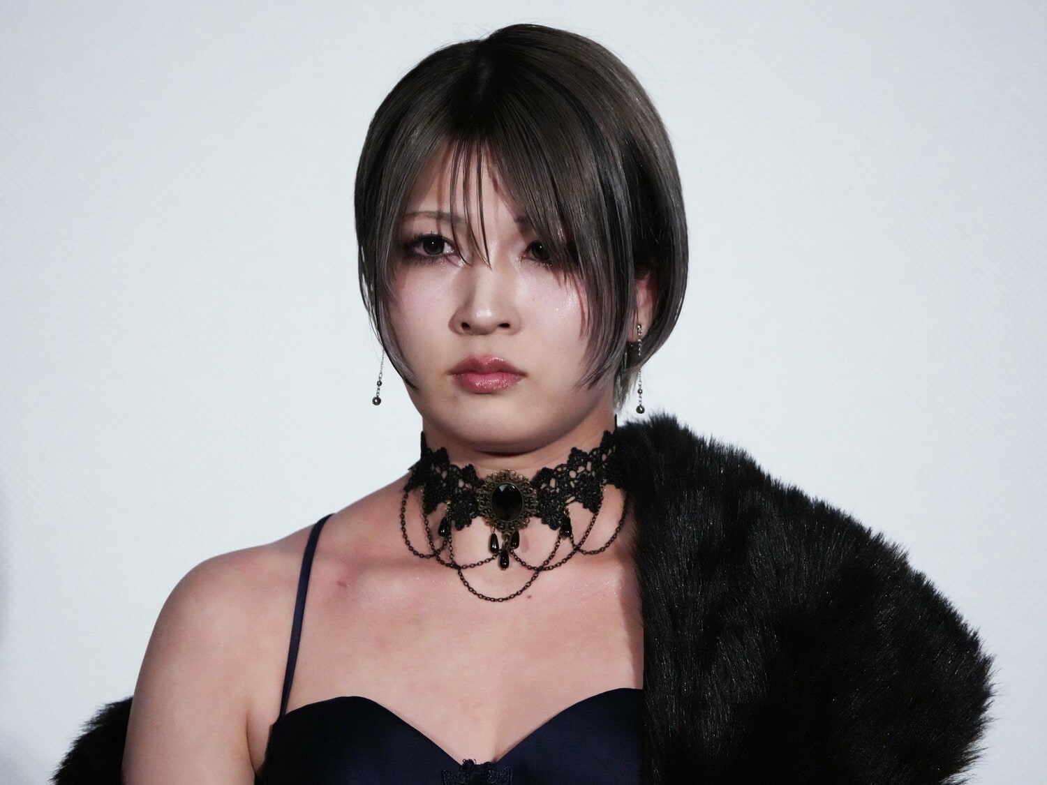 記者会見での安納サオリ。12月10日、東京　©Essei Hara