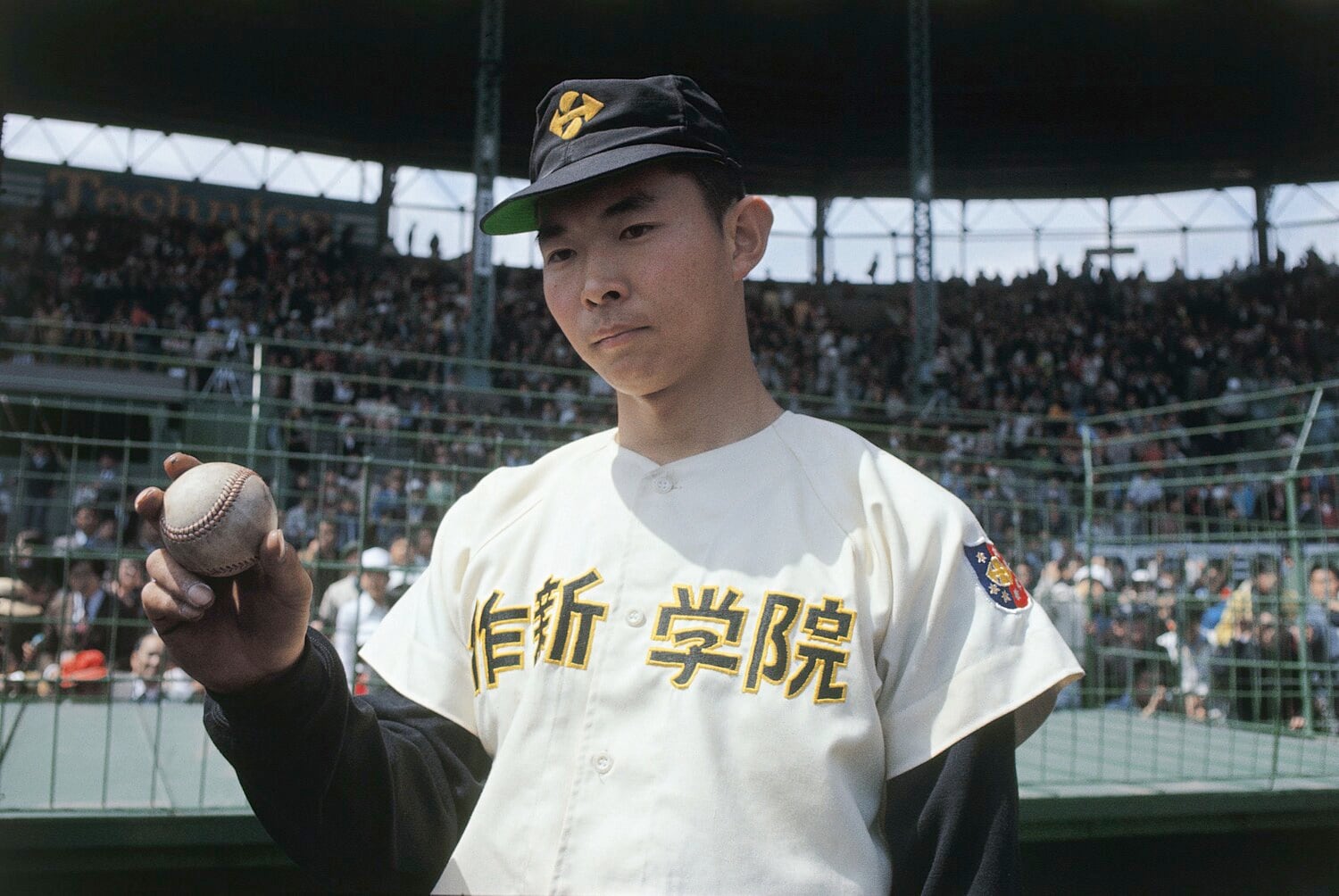 1973年、甲子園での江川 ©JIJI PRESS