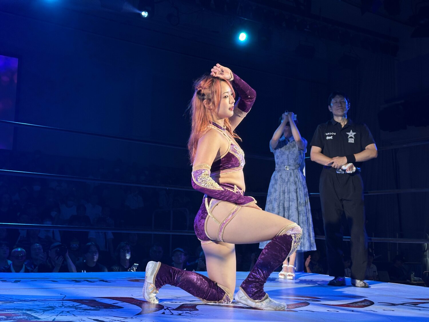 リングイン時のポーズにはグラビアの要素も取り入れている