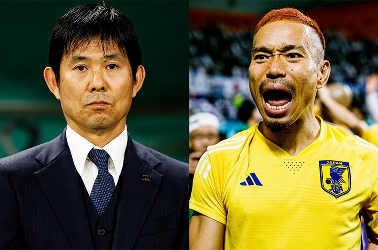 森保一監督と長友佑都。カタールW杯サッカー日本代表の奮闘を語るに欠かせない2人だった ／ photograph by Kiichi Matsumoto/JMPA