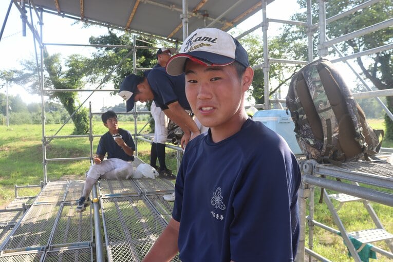 4番を打つ1年生の千石秀寿
