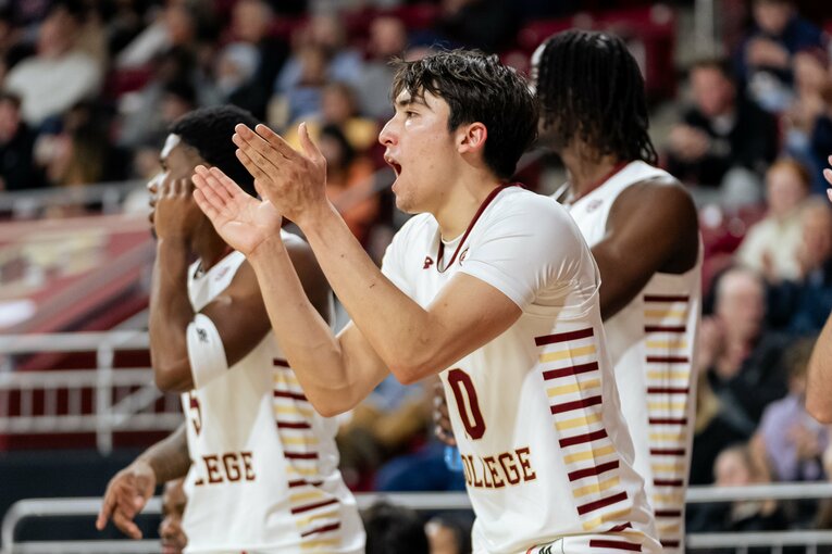 ボストン大でプレーするテーブス流河（20歳）　©︎Meg Kelly