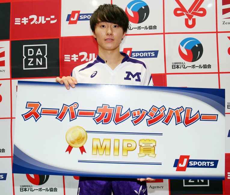 明治大学時代の小川智大（2018年12月）©︎日刊スポーツ/アフロ