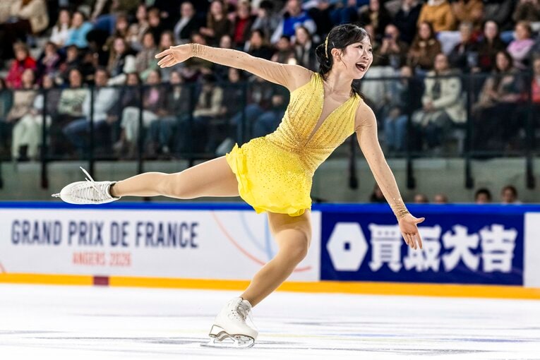 SP3位からの逆転優勝となったフリーの演技　©Getty Images