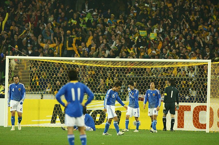 2010年　オーストラリア戦 ／ photograph by Tamon Matsuzono