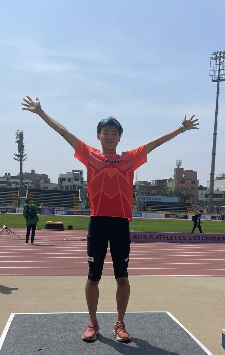 昨年ペルーで開催されたU20世界選手権にも出場した／桐朋高陸上部公式Xより