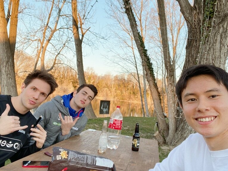 チームメイトたちのサポートにも感謝した高橋藍（本人提供）