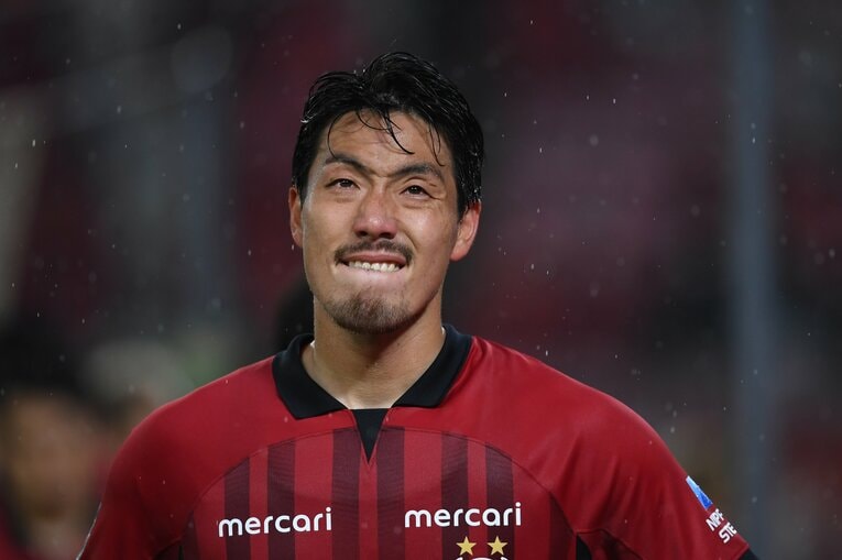 ヴィッセル神戸戦後、目に涙をためながら唇を噛みしめる昌子源