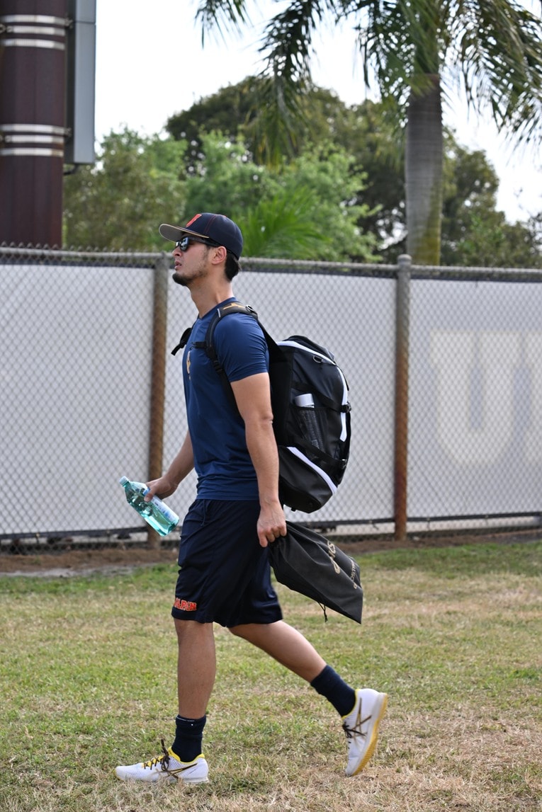 マイアミでの練習にて ©Naoya Sanuki