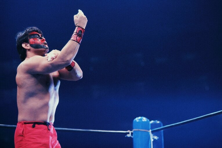 ヒールとして人気を得た武藤敬司の“化身”グレート・ムタ　©AFLO