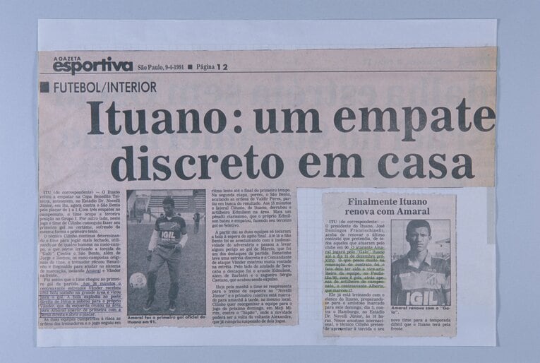 アマラオのゴールを伝える現地ブラジル紙（複写）　©Sports Graphic Number