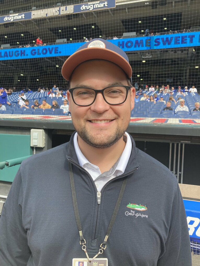 LAタイムズでドジャース番記者を務めるジャック・ハリス記者（筆者撮影）