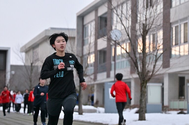 放課後の練習は2時間弱しかないため、長距離でもスピード系のメニューが多いという　©Hideki Sugiyama