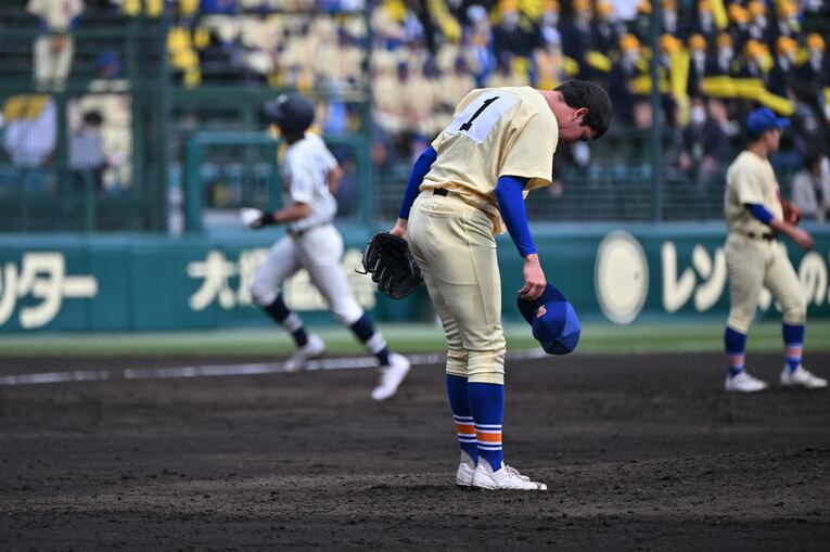 5回に登板も久我山の4番・下川辺に2ランを浴びたマーガード ©Hideki Sugiyama