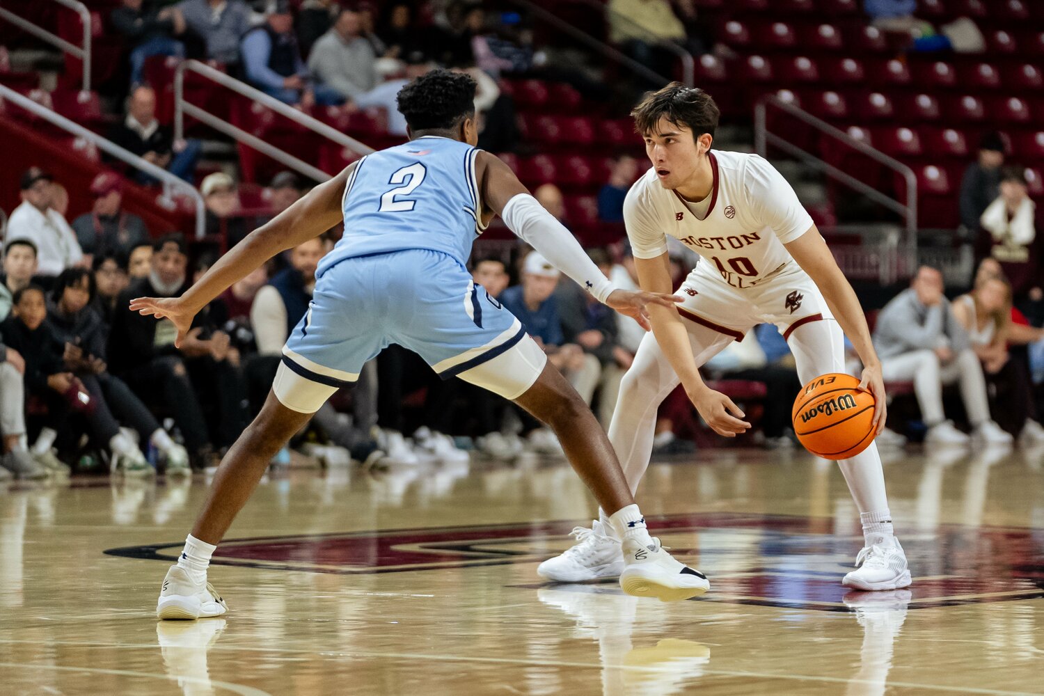 ボストン大でプレーするテーブス流河　©︎Meg Kelly