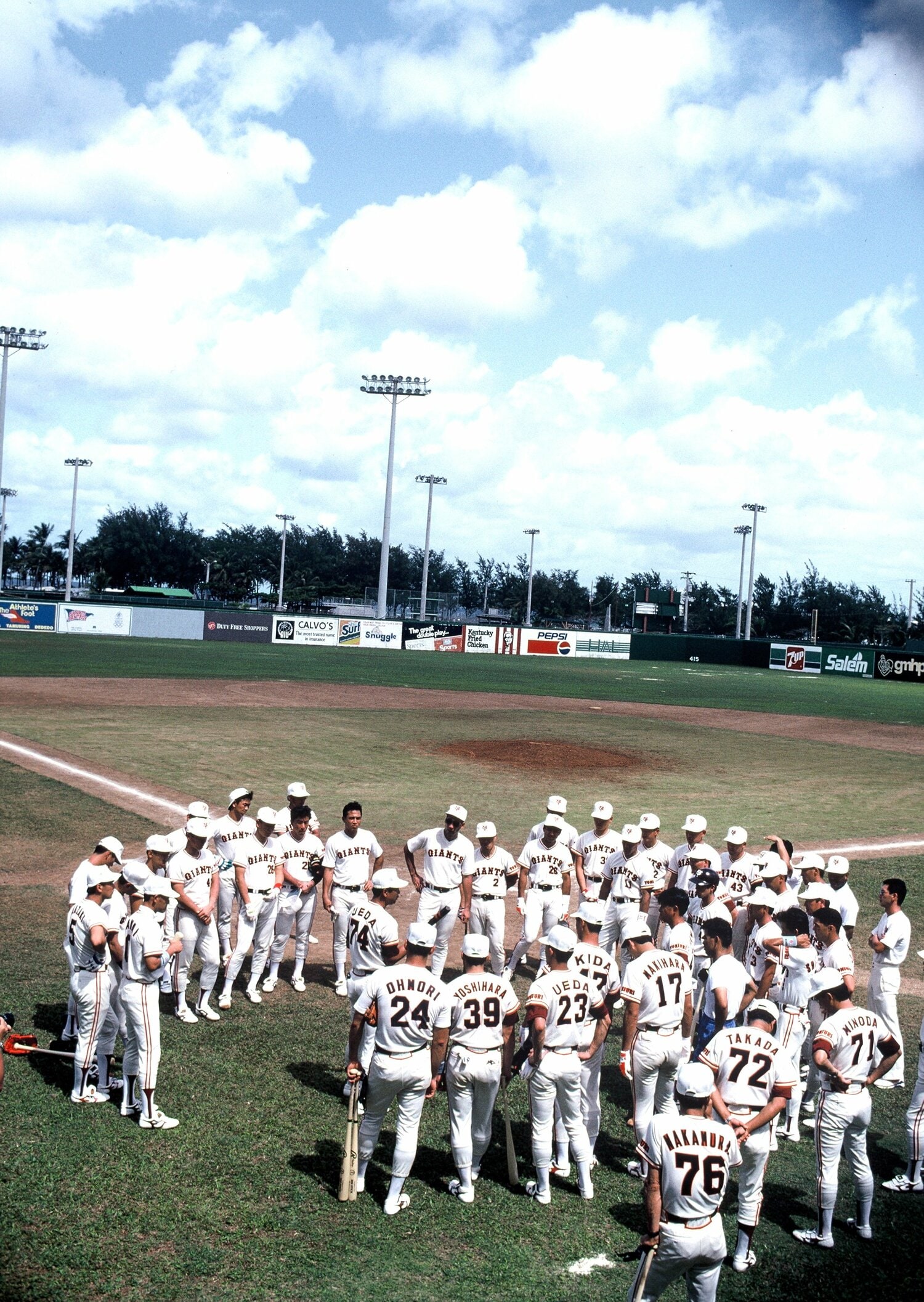 1990年代、巨人のグアムキャンプの様子（写真は1992年） ©Naoya Sanuki