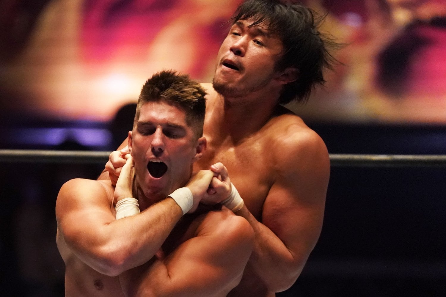 4年半ぶりに復帰し、リングで元気な姿を見せた柴田