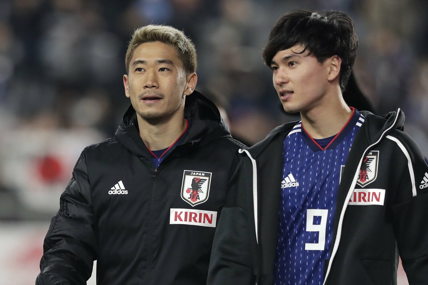 19年3月のボリビア戦。この試合で10番を着用したのは香川だった　©Getty Images