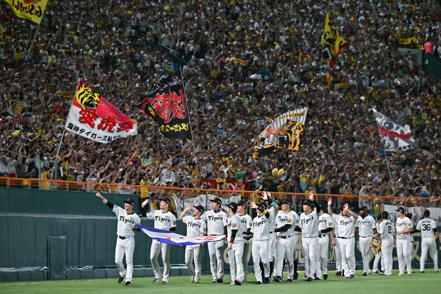 大熱狂の甲子園のスタンドにはインテリ右腕もびっくり　©Hideki Sugiyama