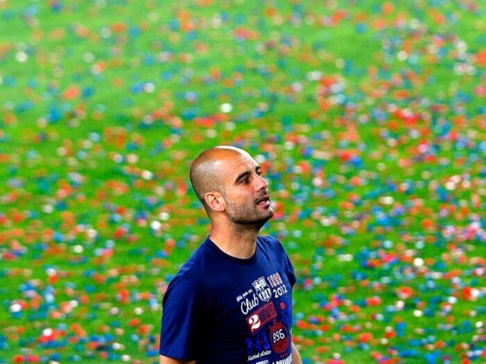 さよなら、グアルディオラ監督!国王杯決勝に見た愛弟子たちの激走。<Number Web> photograph by REUTERS/AFLO