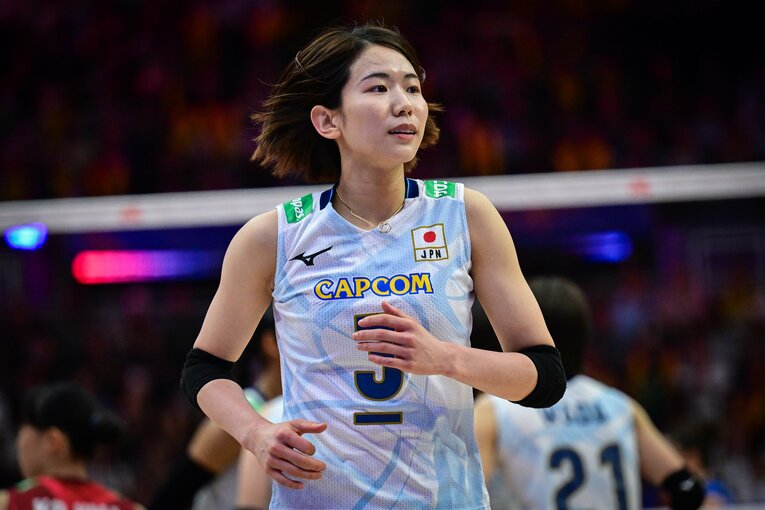 古賀紗理那（VNLファイナル決勝・イタリア戦）　©︎Volleyball World