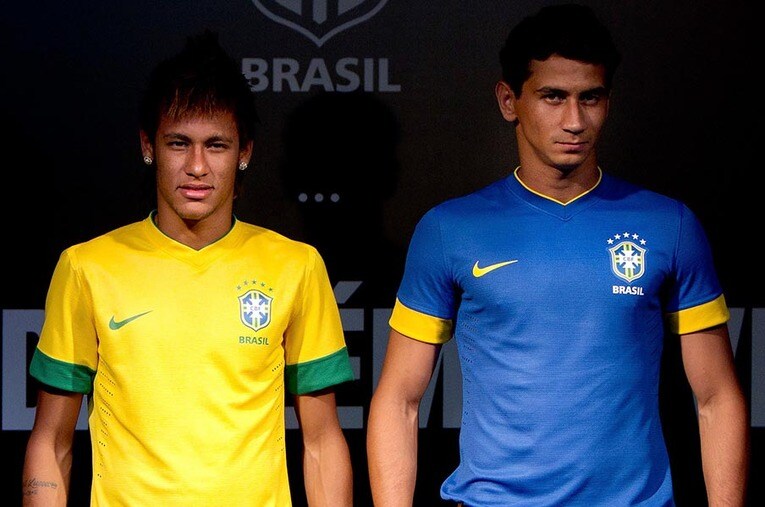 2012年、ブラジル代表のユニフォームを着用したネイマールとガンソ ／ photograph by Buda Mendes/Getty Images