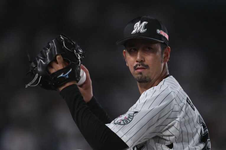 度重なる怪我に泣かされながらも奮闘し続けた大嶺祐太 ／ photograph by Chiba Lotte Marines