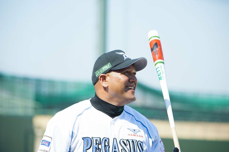 監督就任前、BCリーグ時代のラミレス　©Mami Yamada