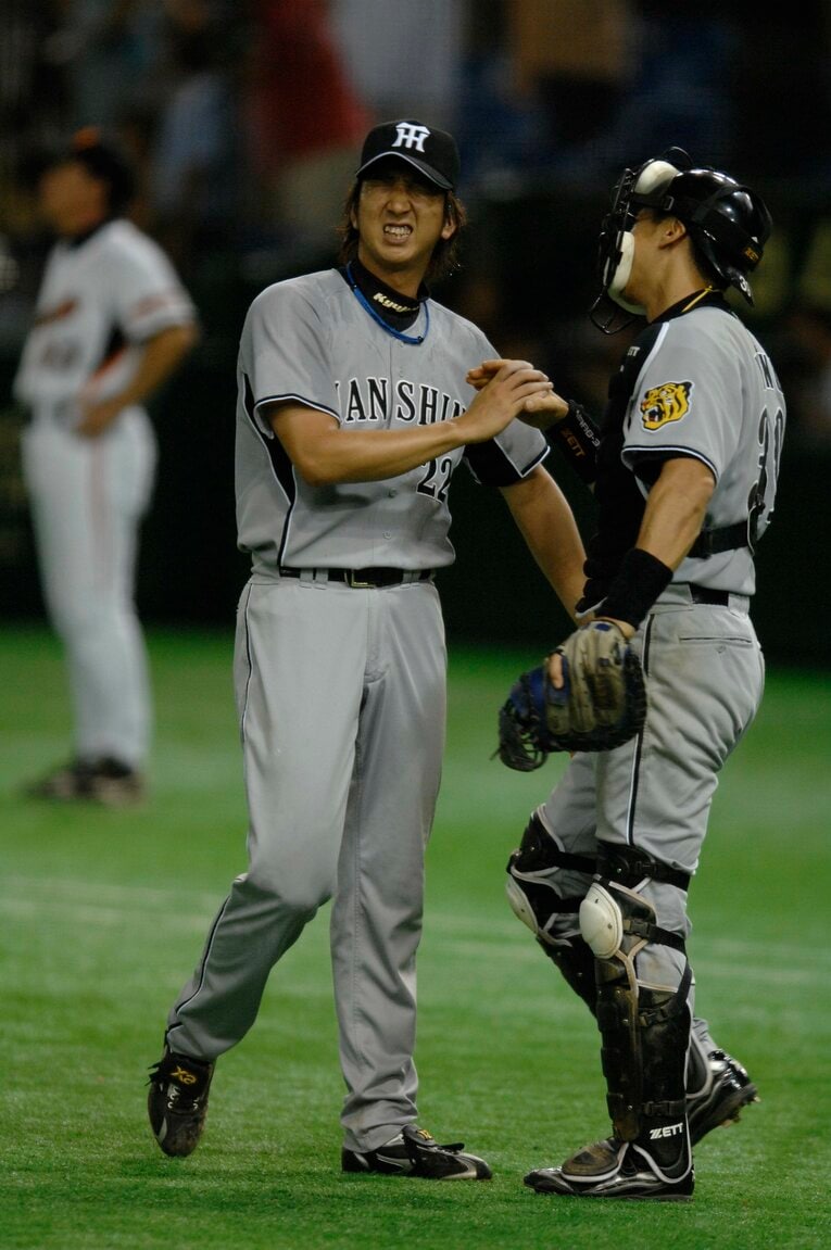 阪神・藤川球児、矢野輝弘（2007年）©︎Takashi Shimizu