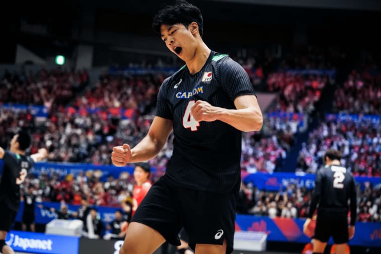 ネーションズリーグ フランス戦　©︎FIVB