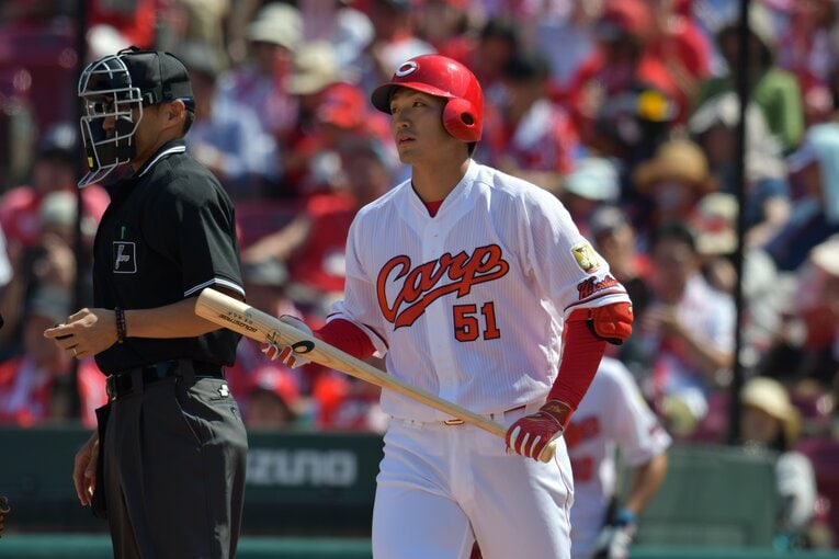 【誠也のカラダはいつから大きくなった？】23歳時点…2017年の鈴木誠也。カープ2連覇　©Hideki Sugiyama