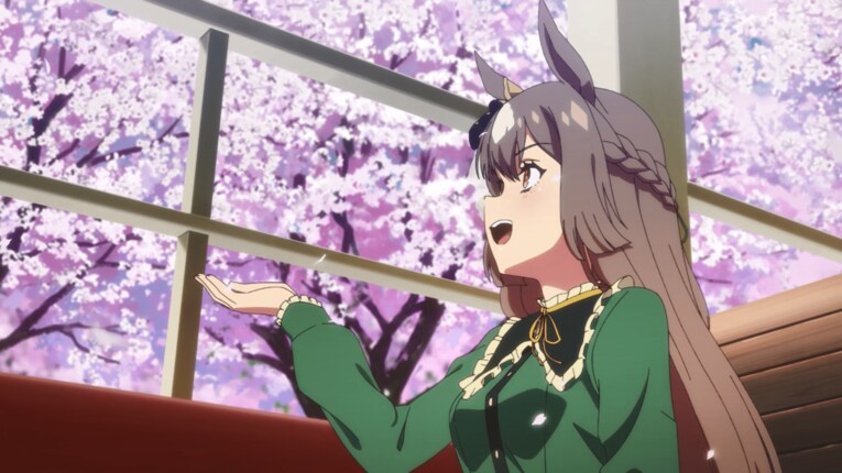 天皇賞（春）前の季節の風景を再現　©2023 アニメ「ウマ娘 プリティーダービー Season 3」製作委員会