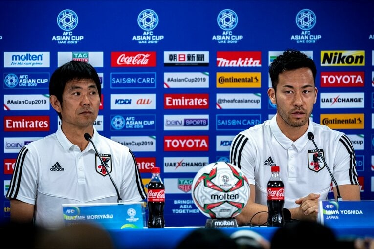 2019年のアジア杯、森保監督と主将の吉田麻也　©Takuya Sugiyama