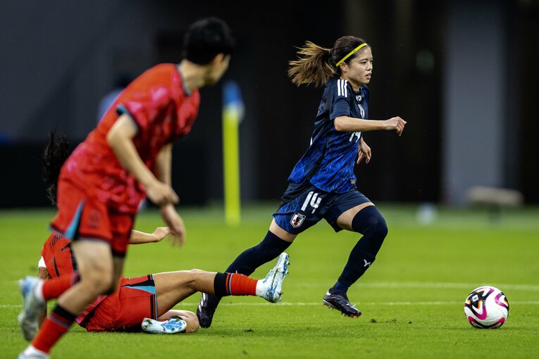 【北川ひかる＆長谷川唯の美しいプレー集】2024年韓国戦　©Takuya Sugiyama