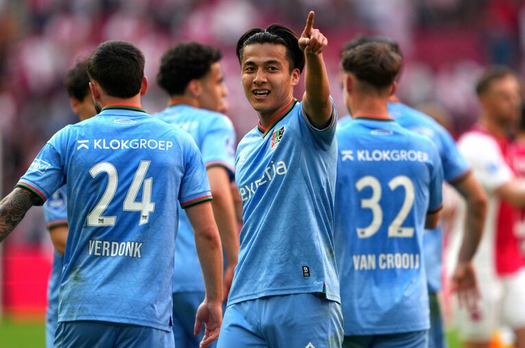 オランダNECナイメヘンで活躍する佐野海舟の実弟、佐野航大。守田英正の後継者となれるか ／ photograph by Getty Images