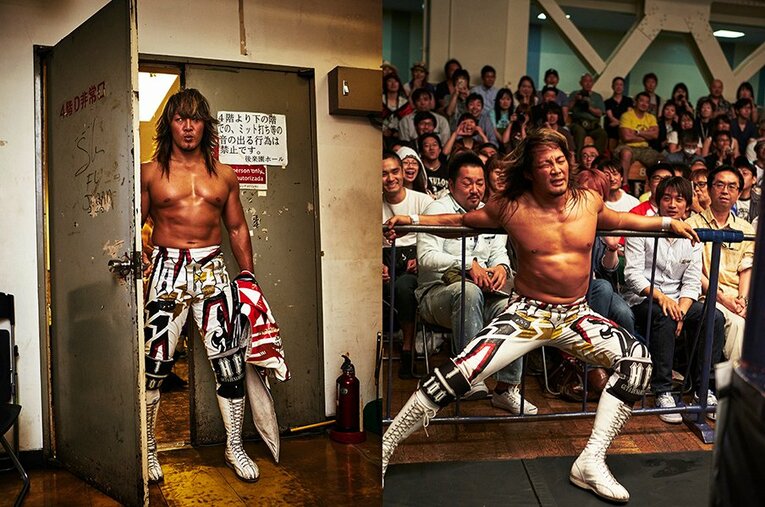 新日本プロレス特集 総選挙No.1 棚橋弘至 試合時の写真（Number882号 2015.07） ／ photograph by Tadashi Shirasawa