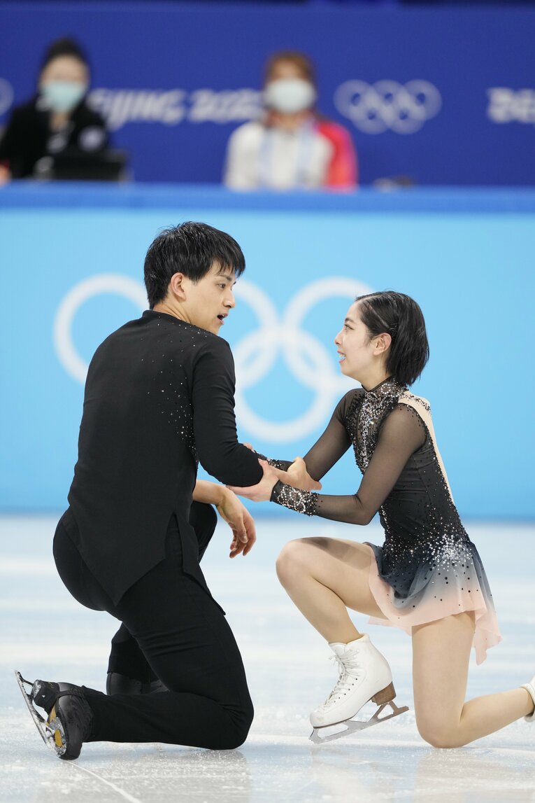 北京五輪での三浦璃来・木原龍一「りくりゅう」ペア　©JMPA