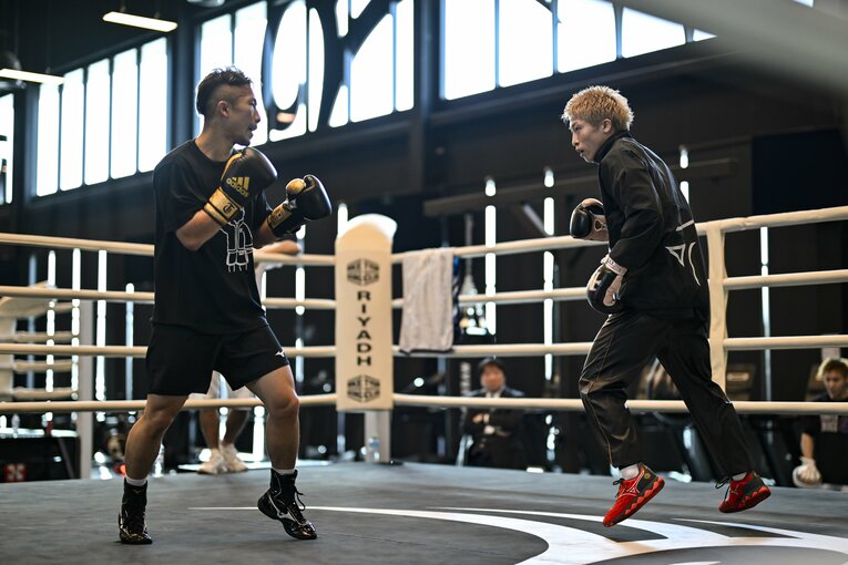 ピカソ戦直前、現地リヤドでの井上尚弥のジムワーク　©Hiroaki Finito Yamaguchi