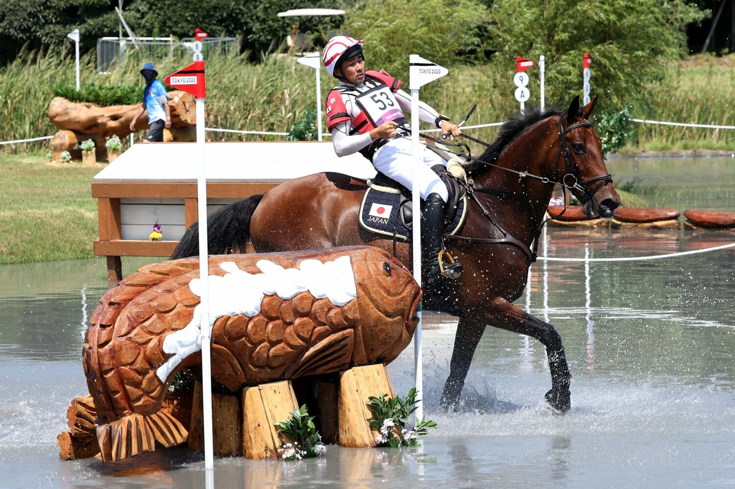 東京五輪では総合馬術団体11位、総合馬術個人49位。力を出せなかった　©Leon Neal/Getty Images