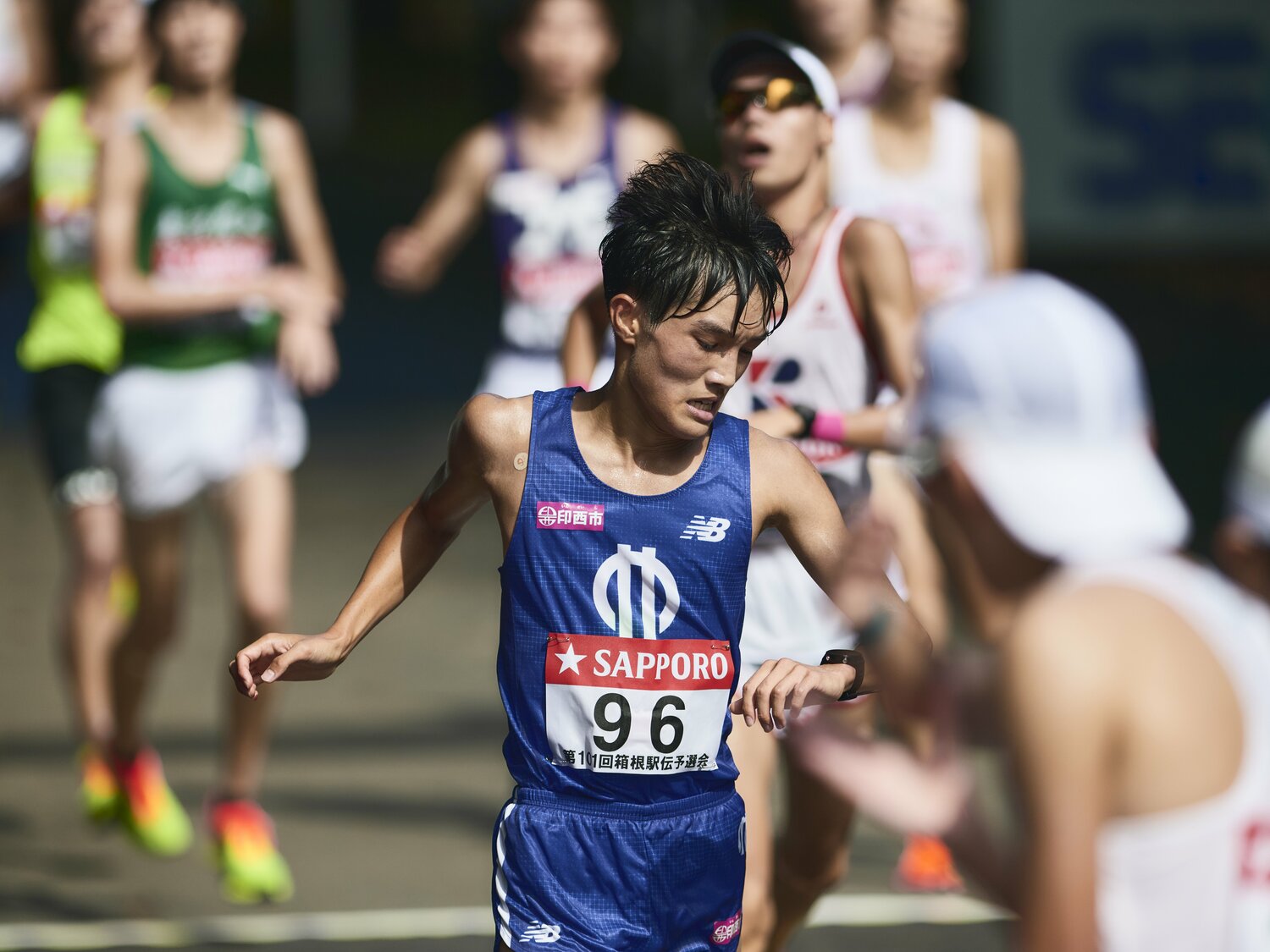 自身初となる予選会に挑んだ5000ｍ高校記録保持者の順大・吉岡　©Yuki Suenaga